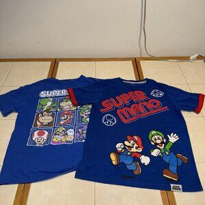 Super Mario 2019 & 2020 Nintendo Youth Blue T-Shirts Size M